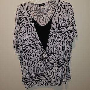 Black and White Layered Top by Maggie Barnes